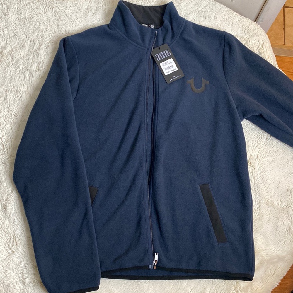 🥷🏿 TRUE RELIGION ZIP UP JACKET!!! COLOR : NIGTH SKY!!